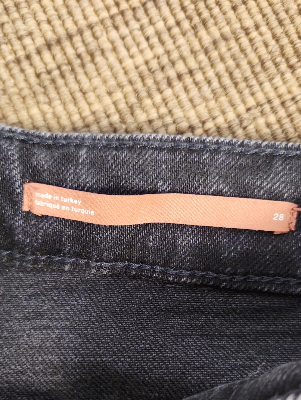 Pilcro The Cigarette Raw Hem Jeans Washed Black 28 - Picture 3 of 11